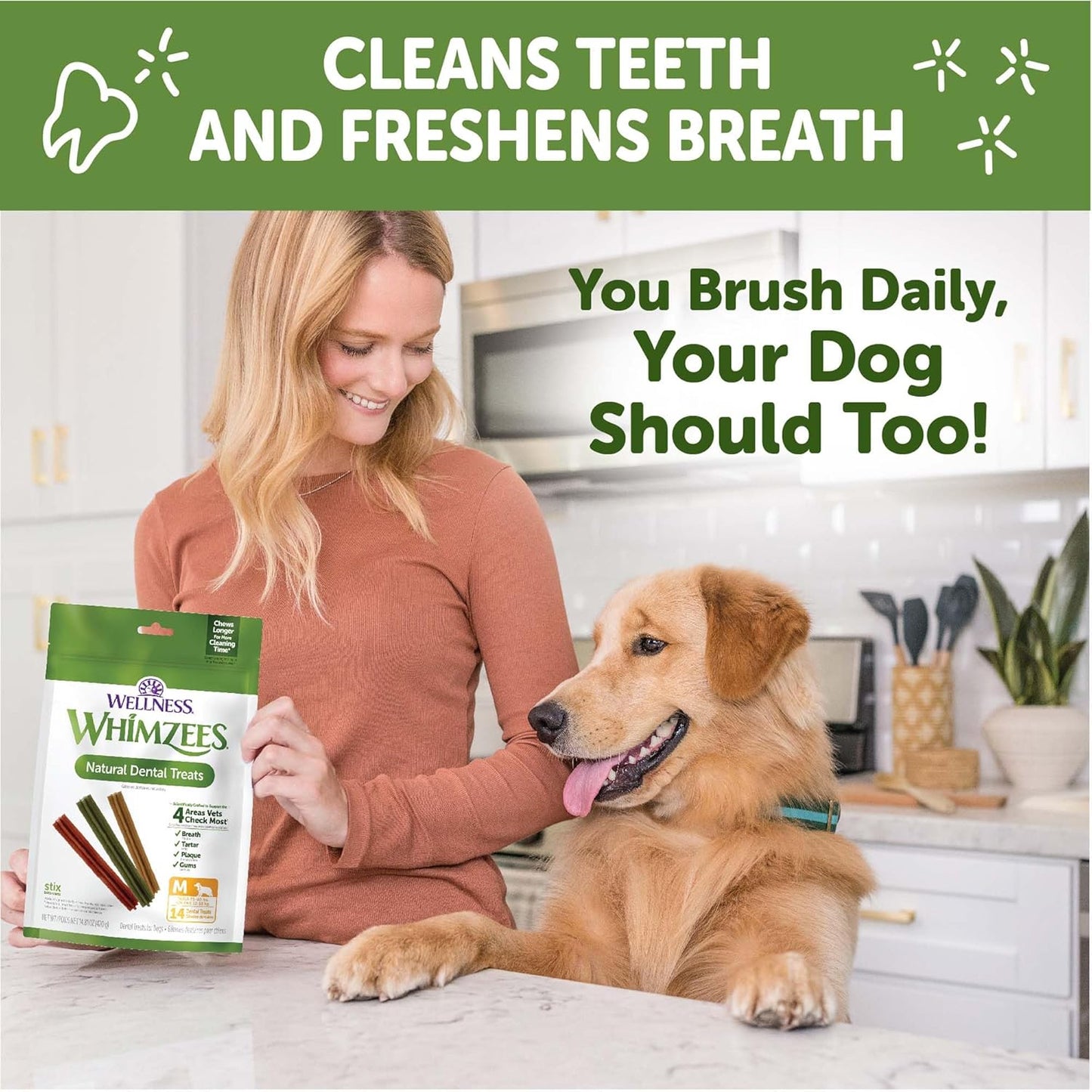 Wellness Dental Stix – Dog Chews for Clean Teeth (14 Count)