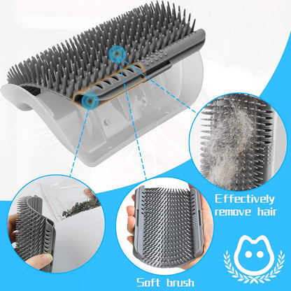 Corner Cat Groomer – 2-Pack, Face Massager & Fur Comb