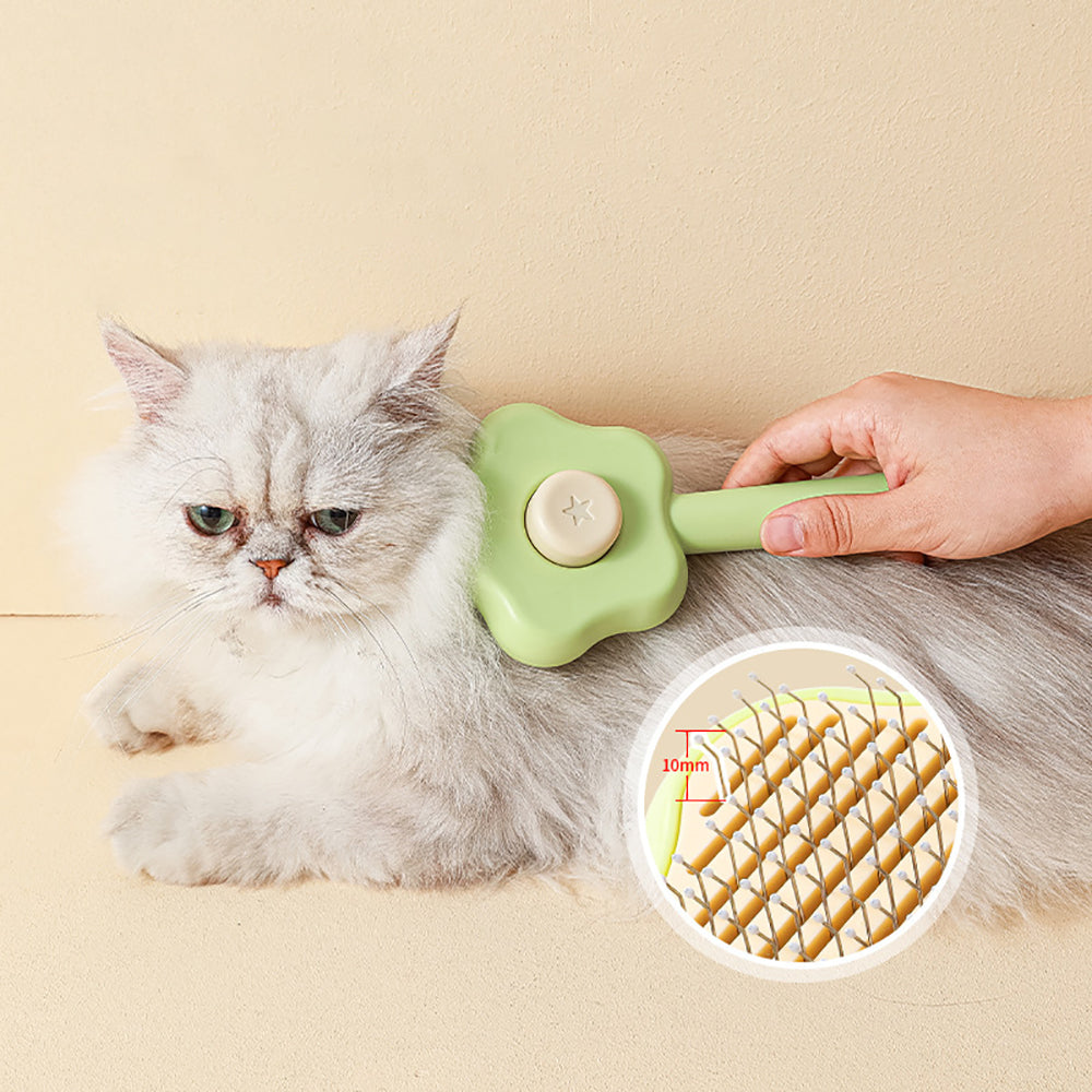 Star-Shaped Grooming Brush – One-Click Fur Remover