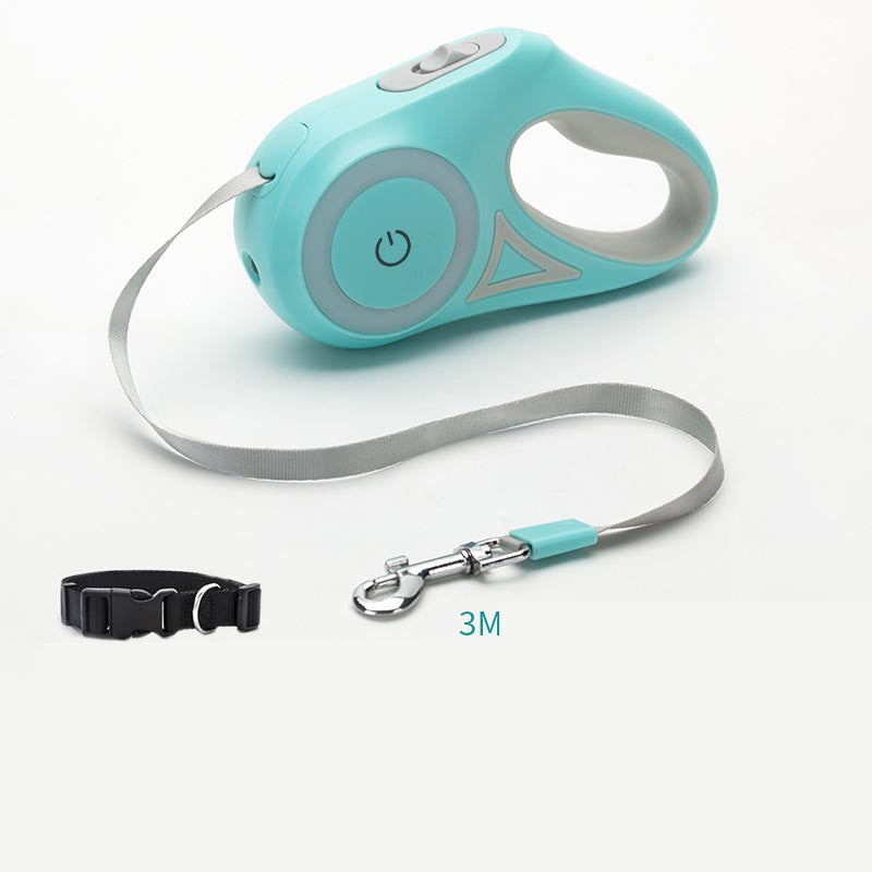 Auto-Retractable Leash + Collar – With Spotlight 