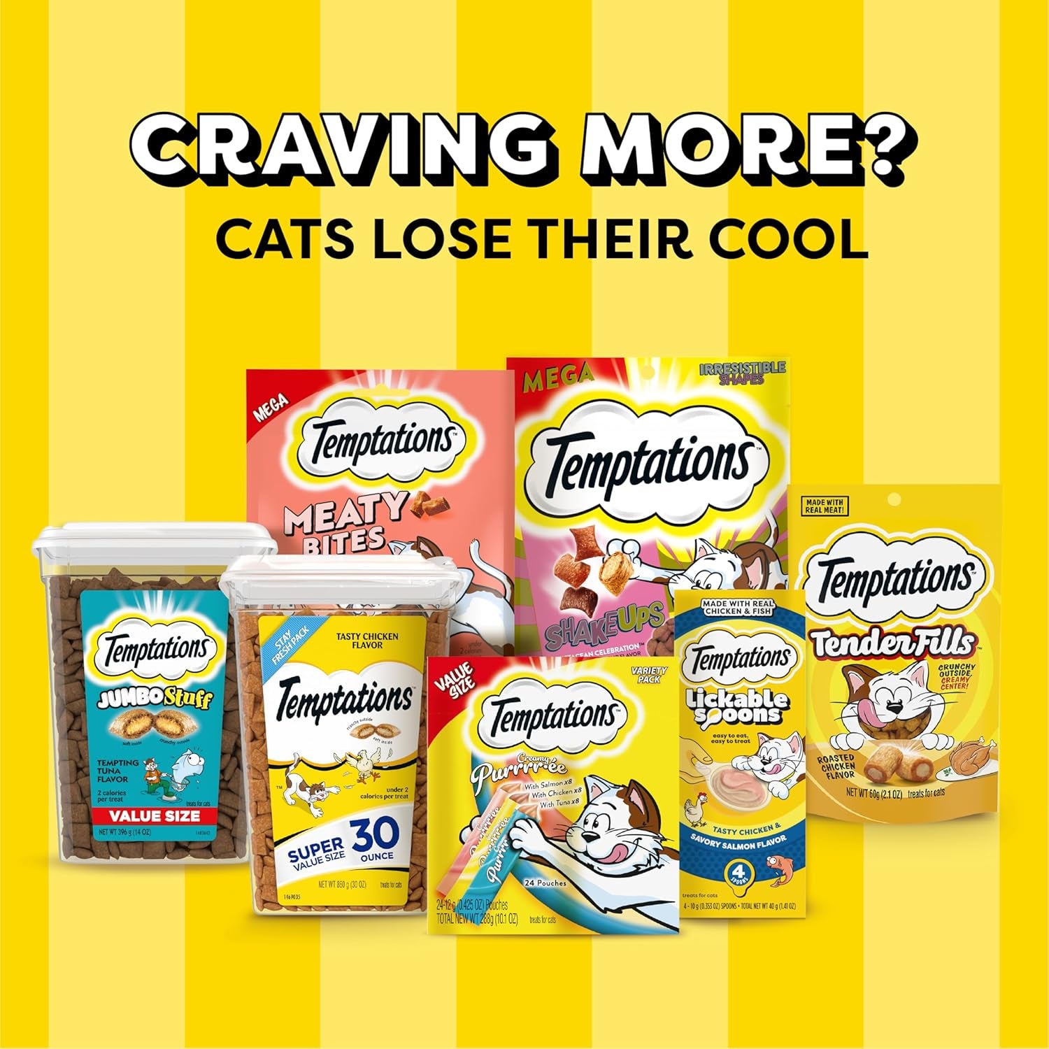Temptations Creamy Puree Salmon Cat Treats – 0.42 oz (24 Tubes)