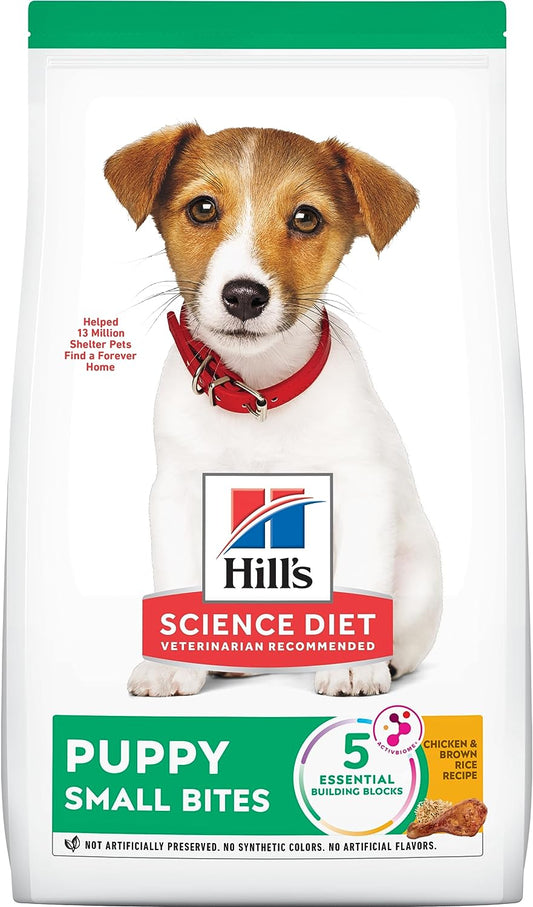 Hill’s Puppy Small Bites Chicken & Barley Dry Dog Food – 15.5 lb