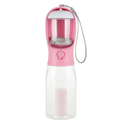 3-in-1 Pet Water Bottle – Leak-Proof Feeder & Poop Dispenser