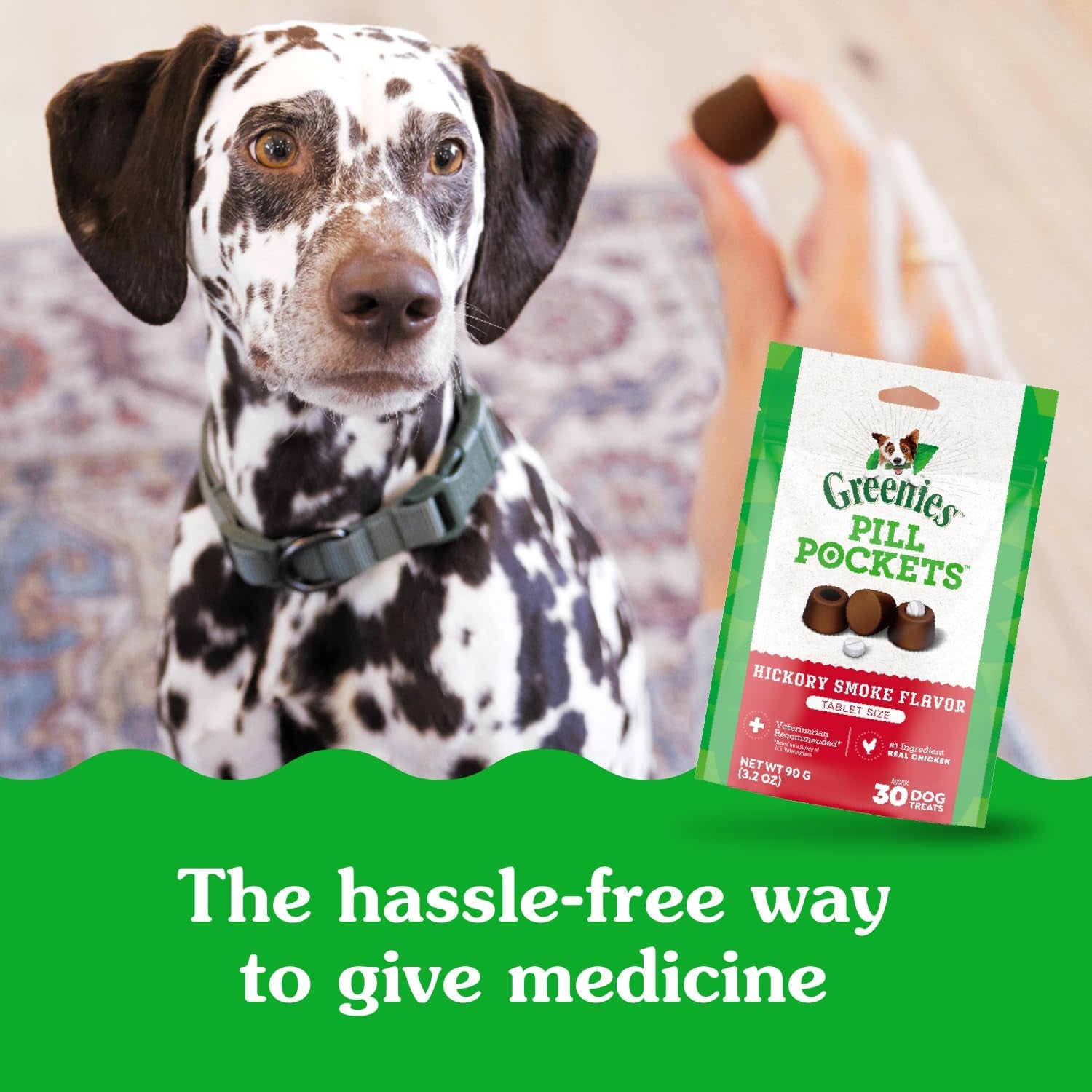Greenies Pill Pockets Hickory Smoke Soft Dog Treats – 15.8 oz (60 Count)