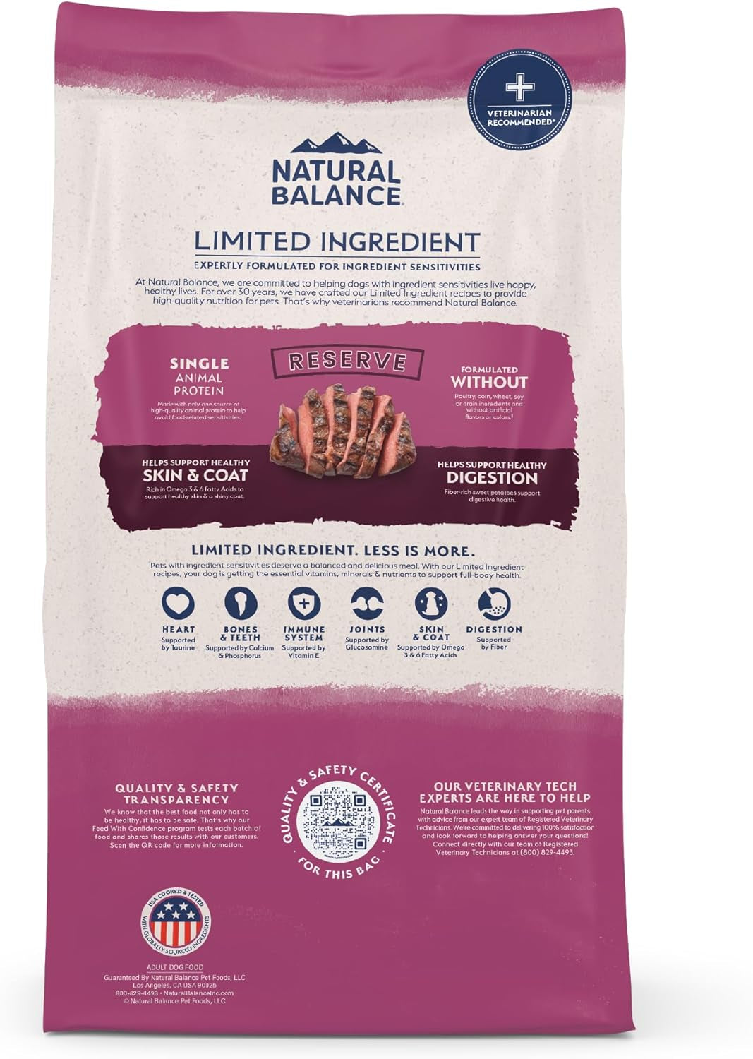 Natural Balance Sweet Potato & Venison Dry Dog Food – 4 lb
