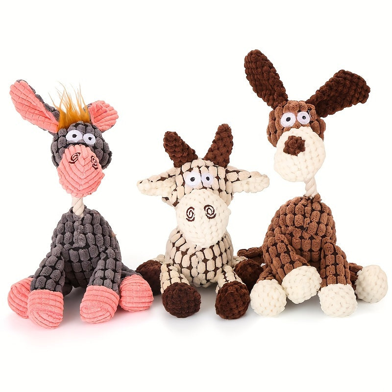 Puppy Plush Squeaky Toys Set
