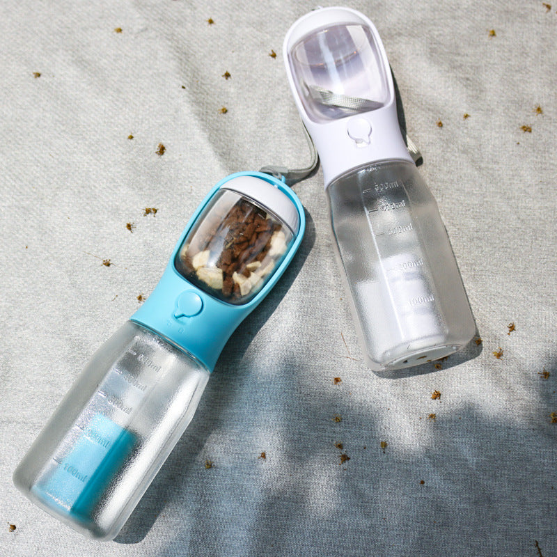 3-in-1 Pet Water Bottle – Leak-Proof Feeder & Poop Dispenser