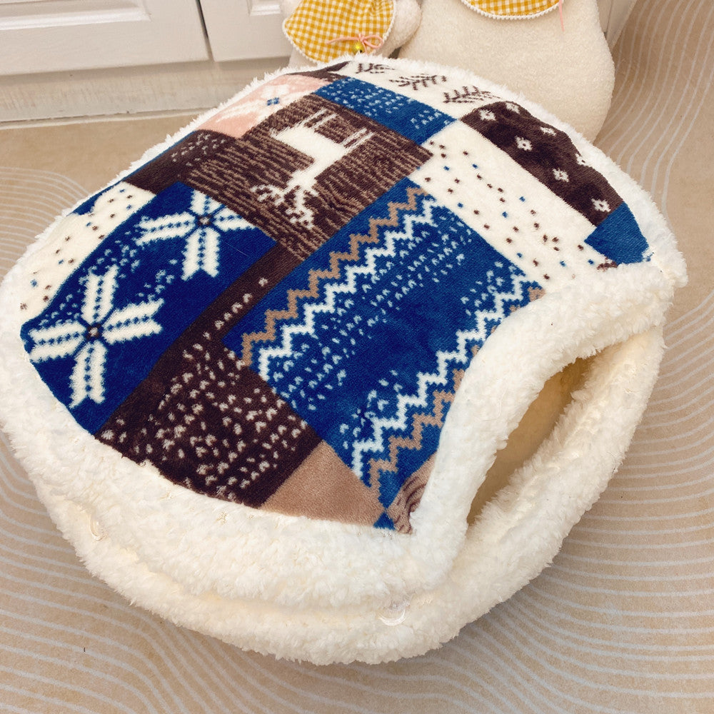Lamb Fleece Cat Nest – Warm & Fuzzy