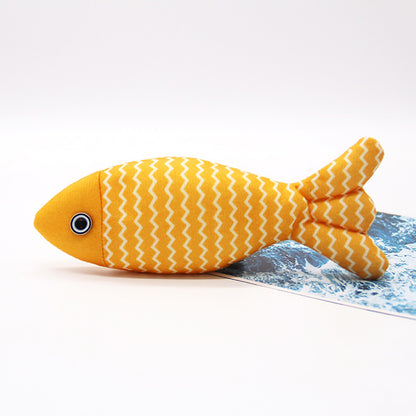Catnip Fish Kicker Toy with Crinkle Sound