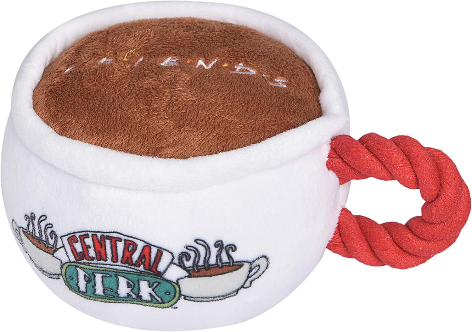 Central Perk Mug Dog Toy – Plush, Rope Handle