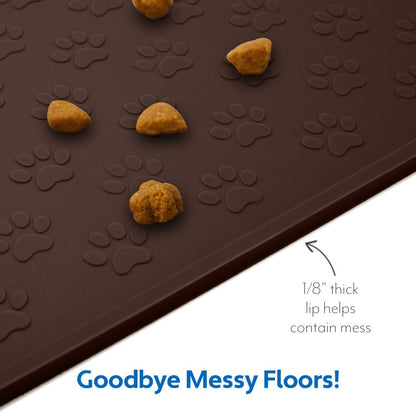 Waterproof Pet Food Mat – Spill-Proof & Dishwasher Safe 