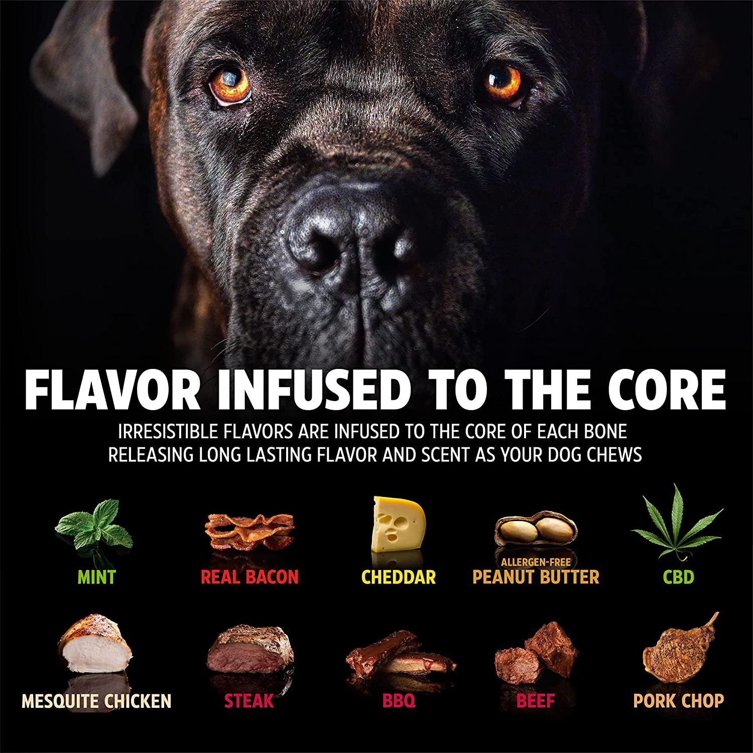Dino Barkbone – Bacon Chew Toy for Power Chewers