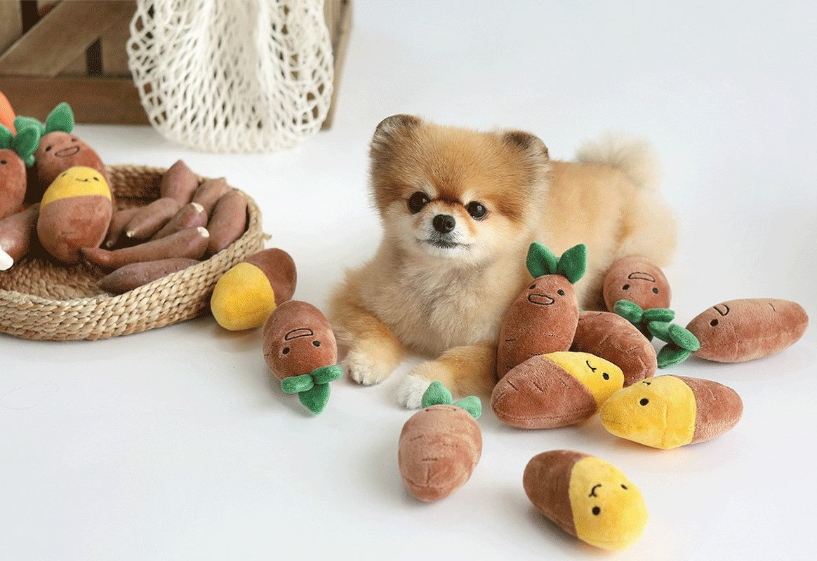 Sweet Potato Squeaky Toy – Cute & Chewy Fun