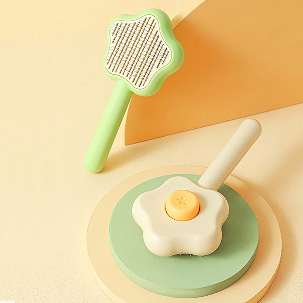 Star-Shaped Grooming Brush – One-Click Fur Remover