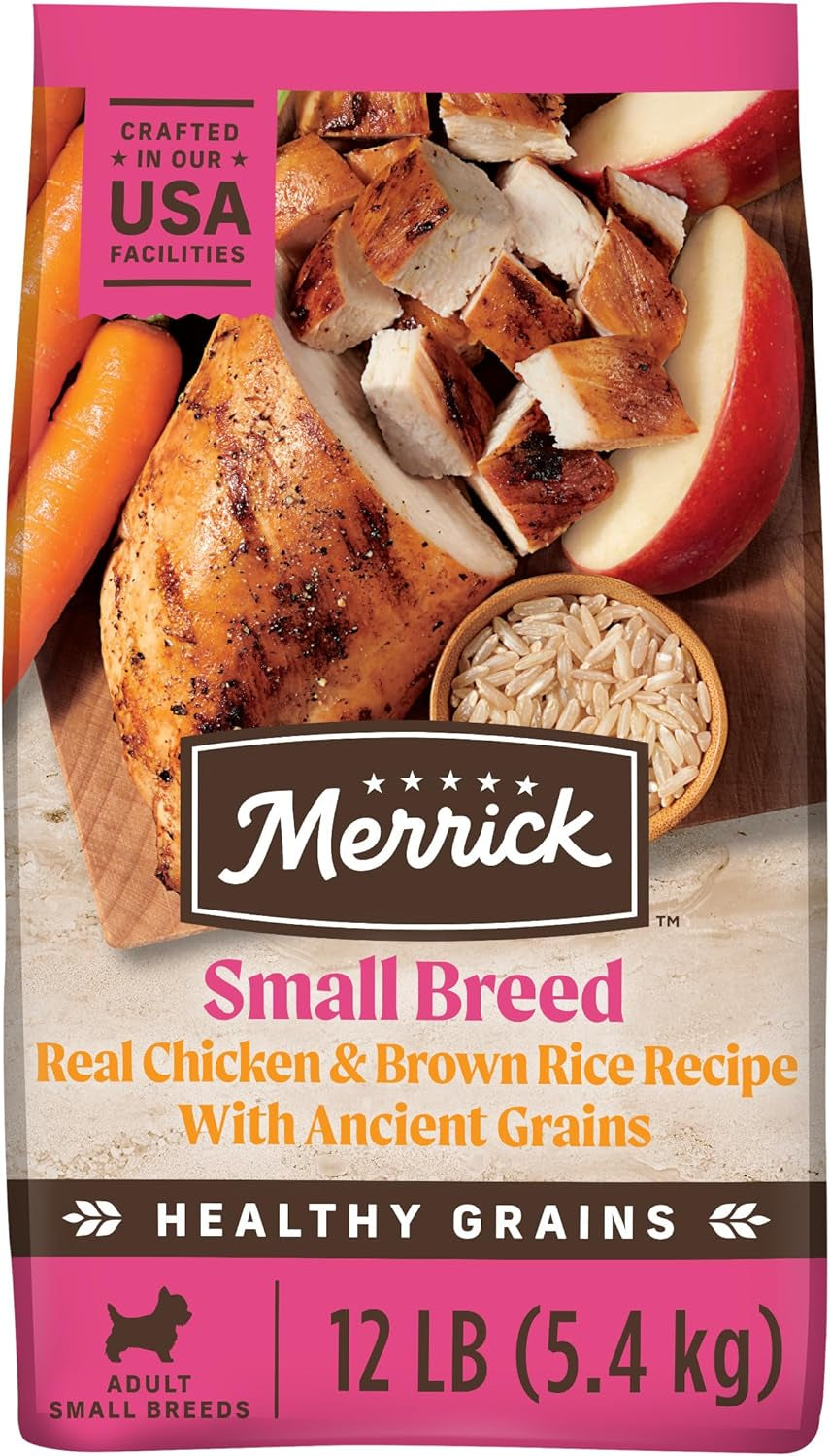 Merrick Healthy Grains Small Breed Real Chicken & Brown Rice Dry Dog Food - 12 lb