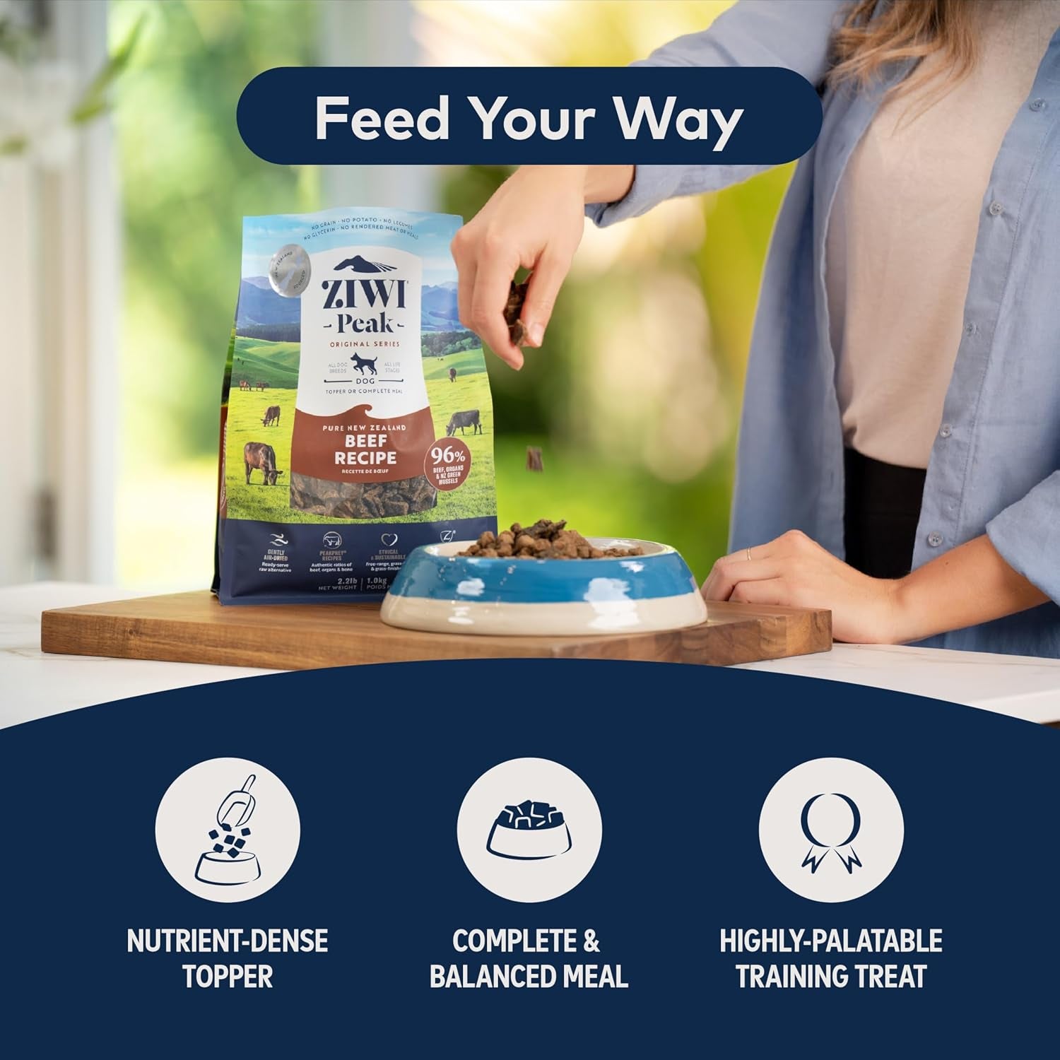ZIWI Peak High Protein Air-Dried Beef Dog Food – 16 oz