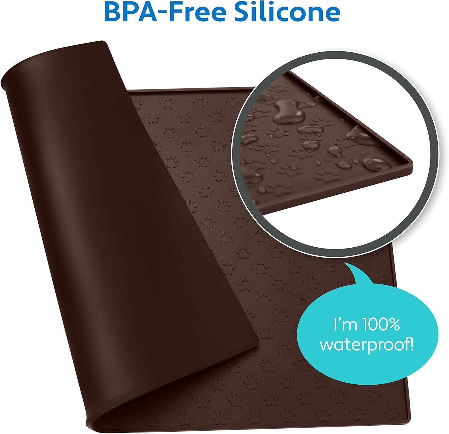 Waterproof Pet Food Mat – Spill-Proof & Dishwasher Safe 