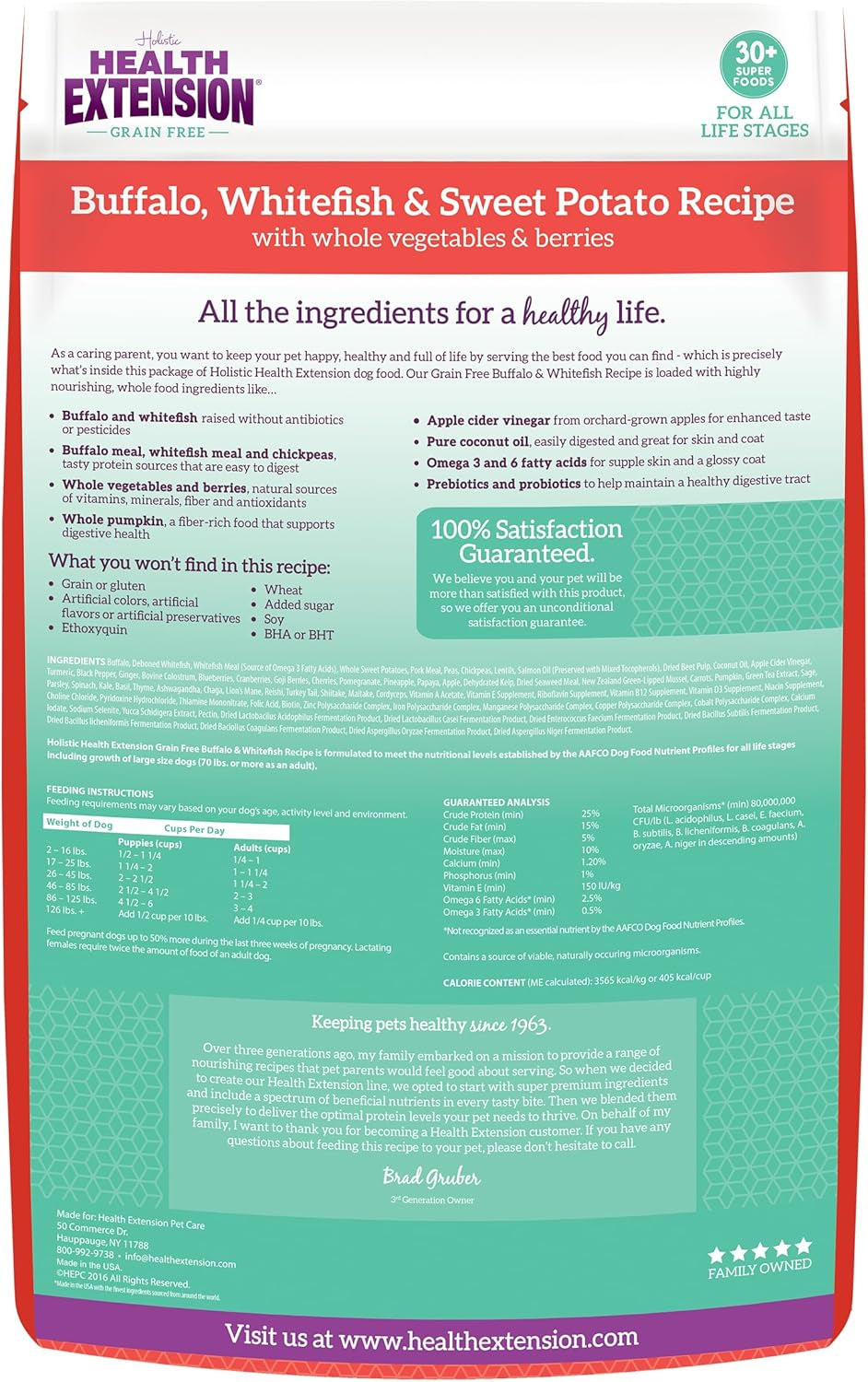 Grain-Free Buffalo & Whitefish Dog Food – 10 lb