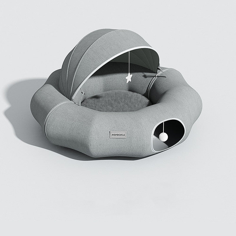 Donut Cat Tunnel – Foldable Play & Hideaway Fun