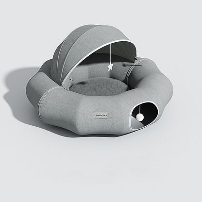 Donut Cat Tunnel – Foldable Play & Hideaway Fun