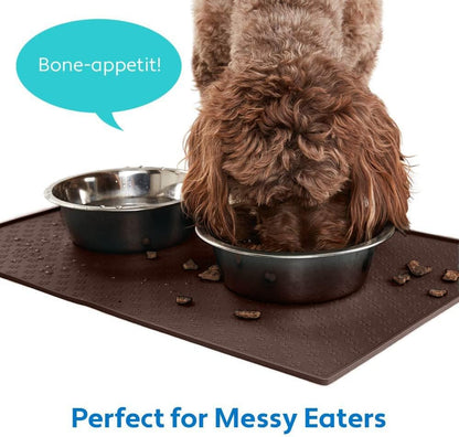 Waterproof Pet Food Mat – Spill-Proof & Dishwasher Safe 