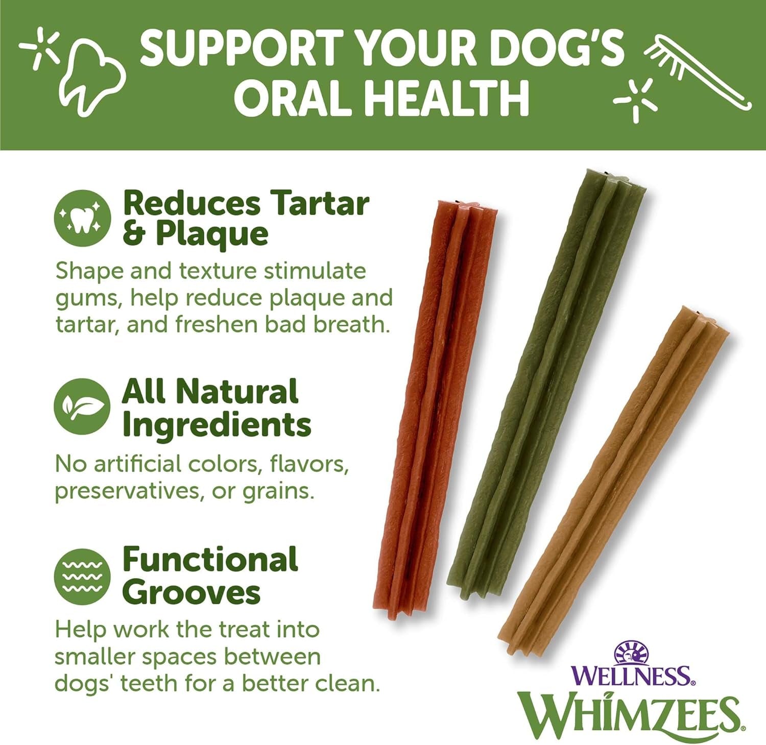 Wellness Dental Stix – Dog Chews for Clean Teeth (14 Count)