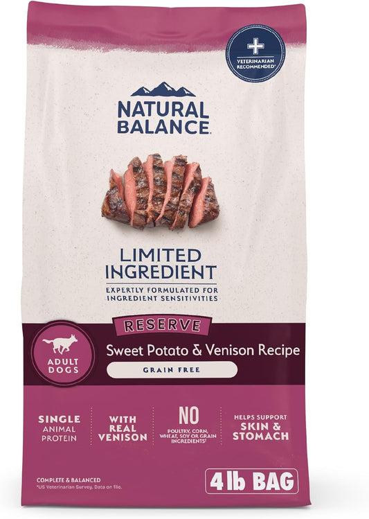 Natural Balance Sweet Potato & Venison Dry Dog Food – 4 lb