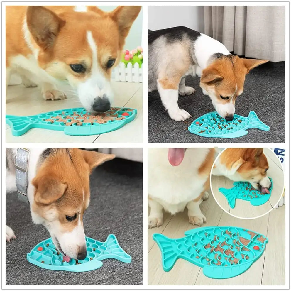 Fish-Shaped Lick Mat – Slow Feeder for Dogs