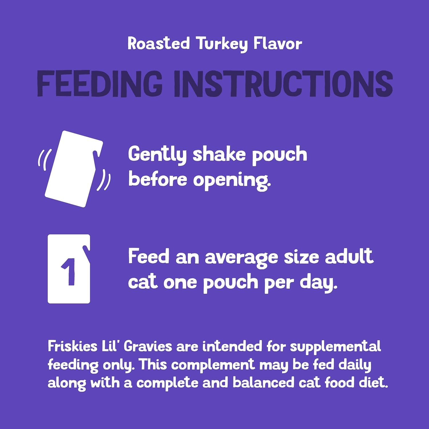 Lil’ Gravies Roasted Turkey Cat Treat Pouches – 1.55 oz x 16 Pack