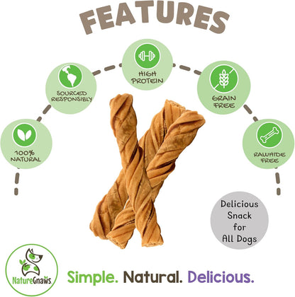 Tripe Twists Natural Beef Dog Chews – 4–5" (20 Count)