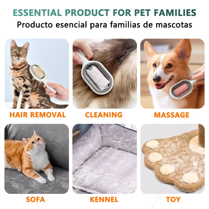 3-in-1 Cat Brush – Water Tank & Fur Remover