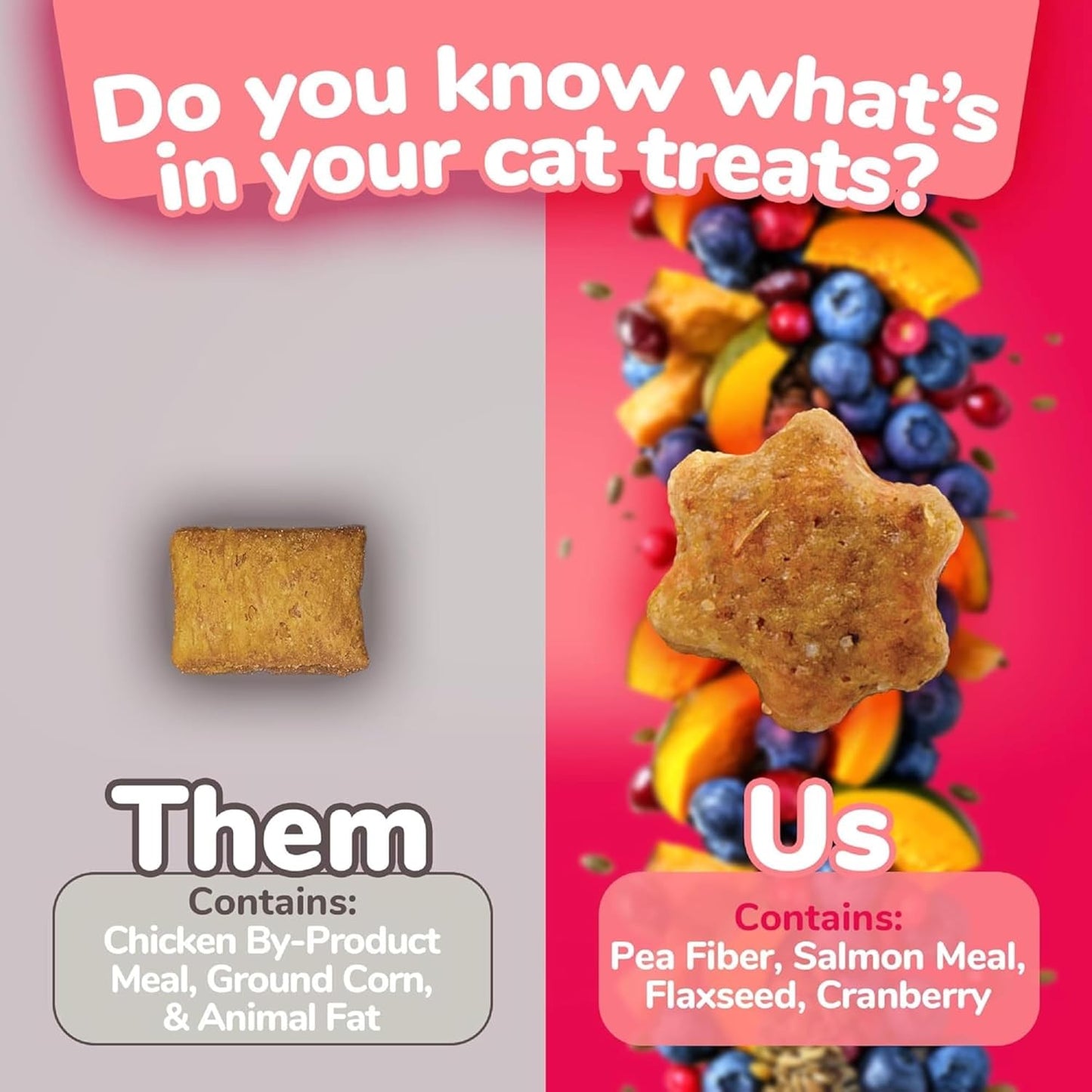 Fruitables Helathy Crunchy Salmon & Cranberry Cat Treats – 2.5 oz