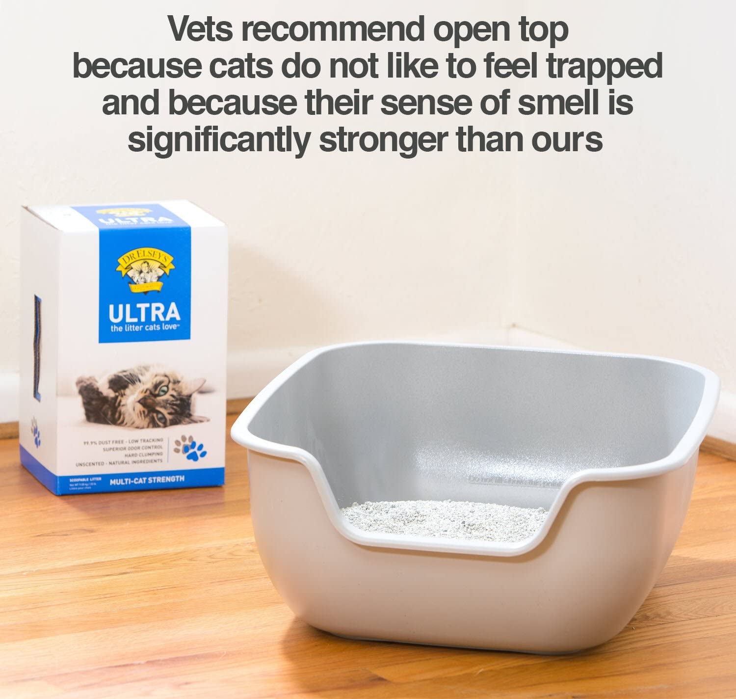 Non-Stick Cat Litter Box – Large, Easy-Clean & Vet-Approved