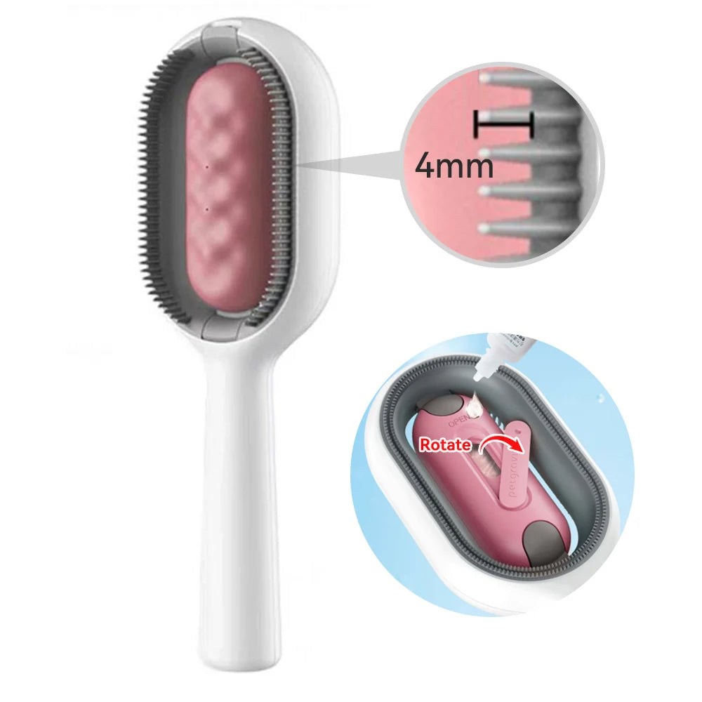 3-in-1 Cat Brush – Water Tank & Fur Remover