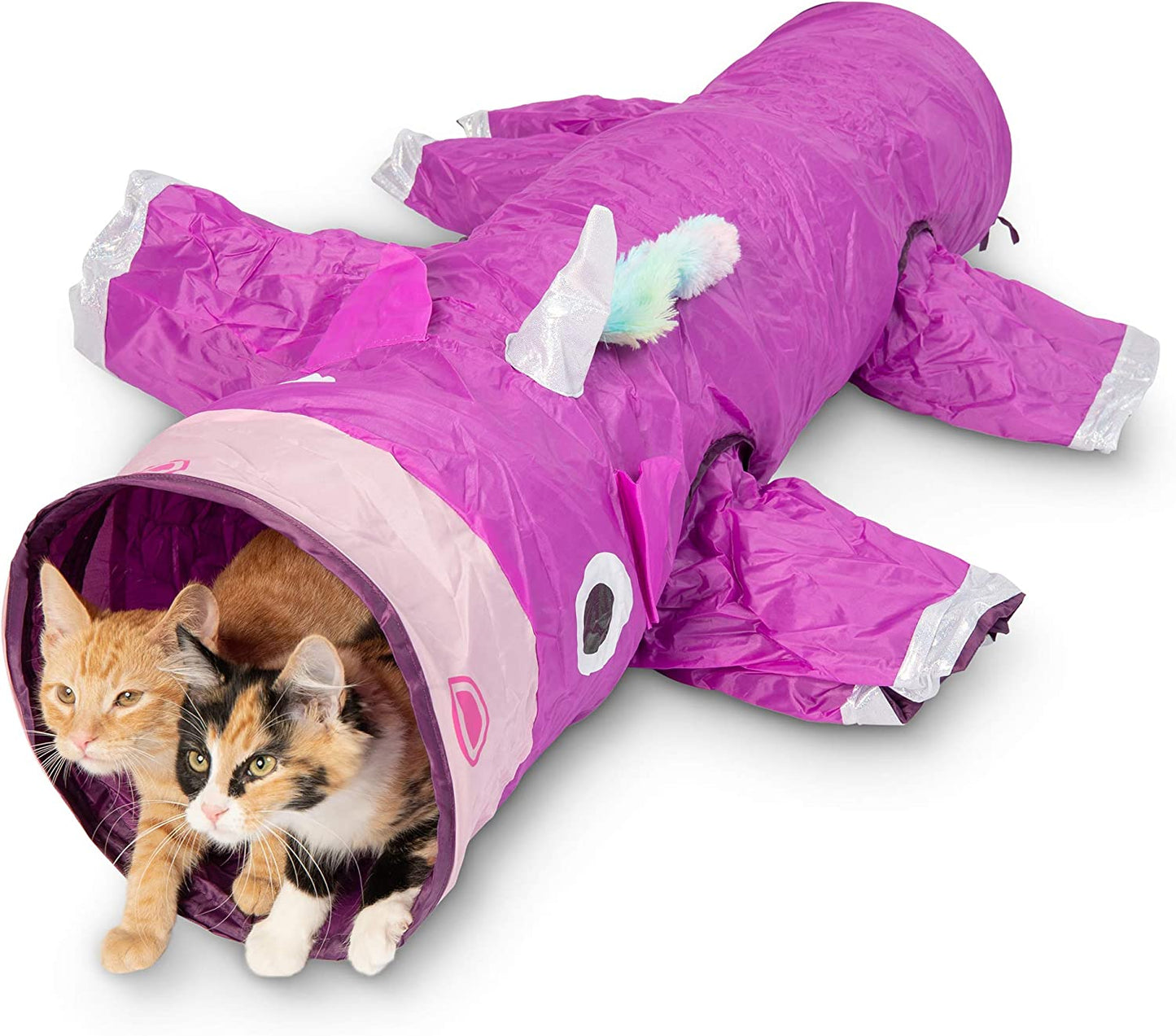 Magic Mewnicorn Cat Tunnel – 5-Way Crinkle Hideout for Small Pets