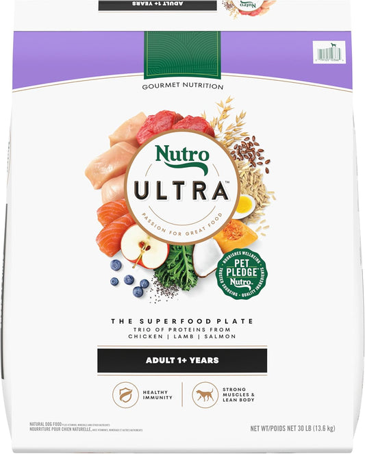 Nutro Ultra Natural Chicken, Lamb & Salmon Dry Dog Food – 30 lb