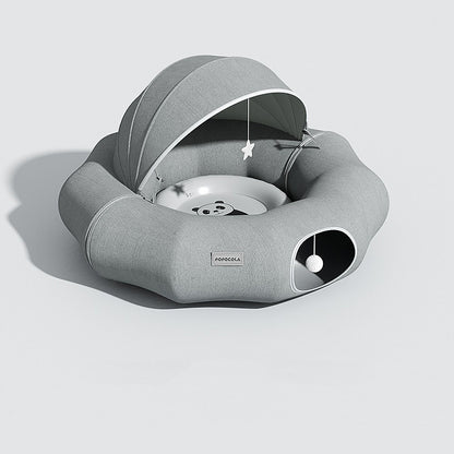 Donut Cat Tunnel – Foldable Play & Hideaway Fun