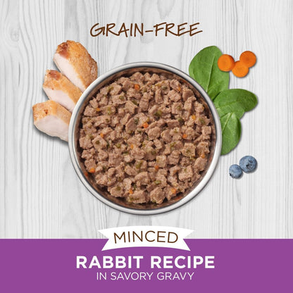 Instinct Minced Cups Real Rabbit Wet Cat Food - 3.5 oz (12 Pack)