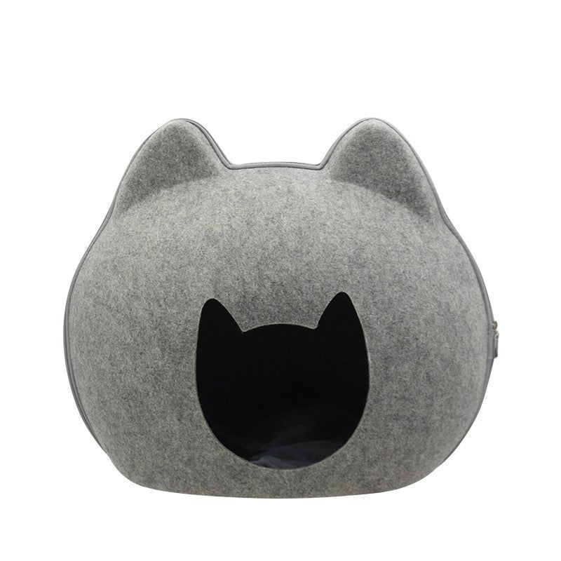 Enclosed Cat House – Litter-Friendly Design