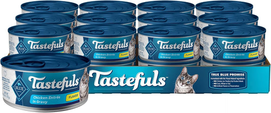 Tastefuls Chicken Flaked Wet Cat Food in Gravy – 5.5 oz x 24 Pack