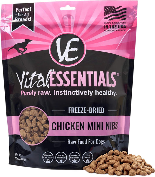 Freeze-Dried Chicken Mini Nibs Dog Food – 16 oz