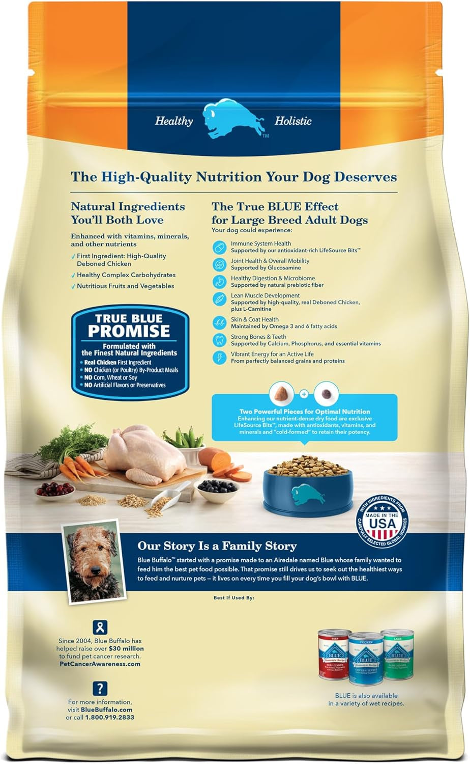 BLUE Life Protection Formula Large Breed Chicken & Brown Rice Dry Dog Food - 30 lb