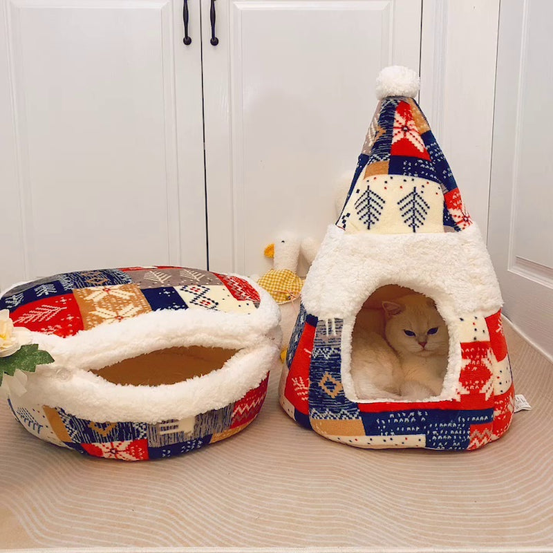 Lamb Fleece Cat Nest – Warm & Fuzzy