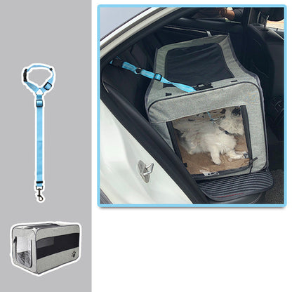 Foldable Pet Travel Carrier – Soft, Secure & Spacious