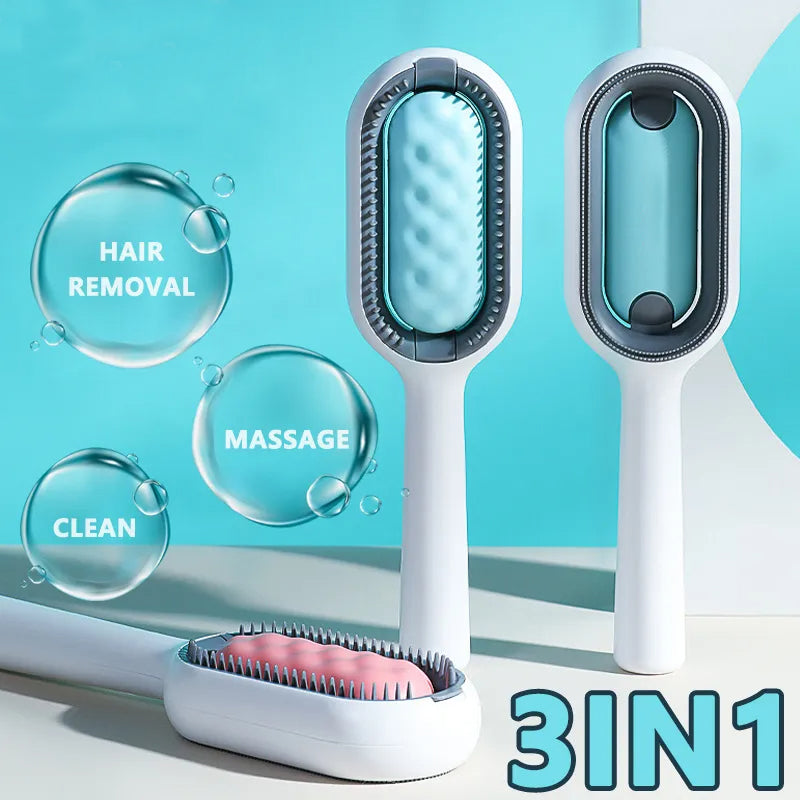 3-in-1 Cat Brush – Water Tank & Fur Remover