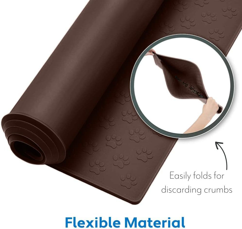 Waterproof Pet Food Mat – Spill-Proof & Dishwasher Safe 