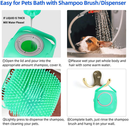 Silicone Bath Brush – Pet Shampoo Massager 