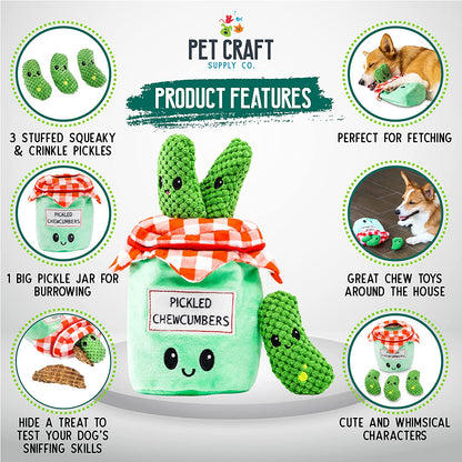 Pickles Hide & Seek Toy – Plush, Crinkle & Squeaky