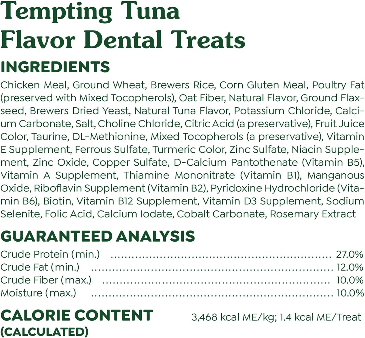 Dental Tuna Treats – 9.75 oz Tub