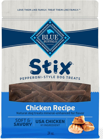 Natural Chicken Stix – Pepperoni-Style Dog Treats (24oz)